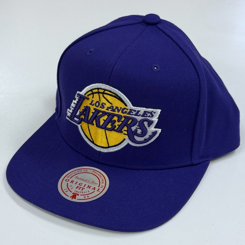 Los Angeles Lakers Snapback Hat Mitchell Ness NBA Basketball Purple Kobe Bryant